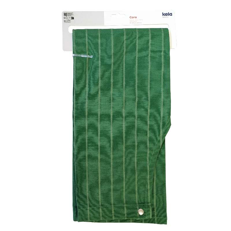 Zástěra Cora 100% bavlna světle zelené/zelené pruhy 80,0x67,0cm