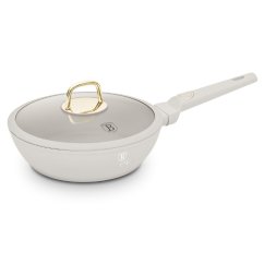 Tigaie adâncă cu suprafață din titan și capac 24 cm Sahara Collection