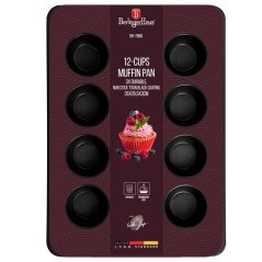 Forma na muffiny s nepřilnavým povrchem 12 ks Burgundy