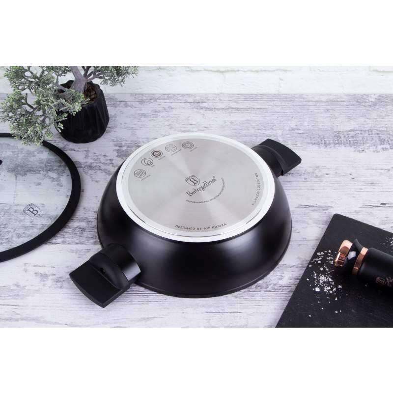 Pánev hluboká s poklicí s titanovým povrchem 28 cm Monaco Collection
