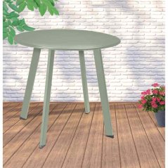 Masă rotundă de grădină din metal, verde, 50 x 45 cm