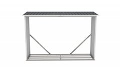 Magazin lemn G21 WOH 181 - 242 x 75 cm, antracit