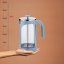 Konvice na čaj a kávu frenchpress kouřově modrá 1l Konvice na čaj a kávu frenchpress kouřově modrá 1l