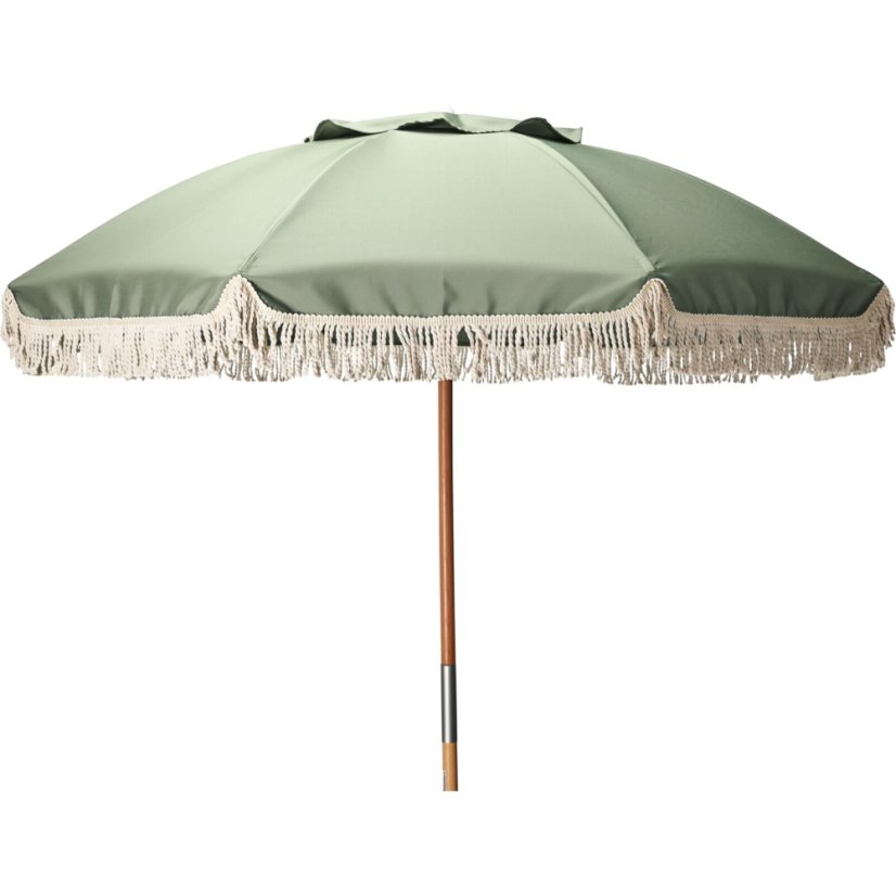 Dřevěný slunečník 180 cm zelená