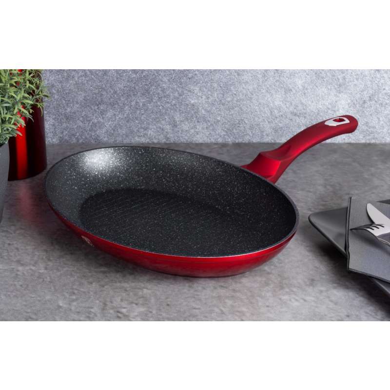 Pánev na ryby a steaky s mramorovým povrchem 35 cm Burgundy Metallic Line