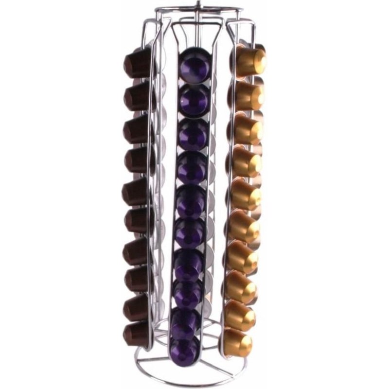 Držiak na kávové kapsule Nespresso 60 ks strieborný