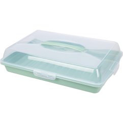 Plastový servírovací tác s víkem 44 x 31 cm bílá
