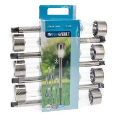 Zahradní solární lampa se zápichem sada 7 ks nerez Zahradní solární lampa se zápichem sada 7 ks nerez