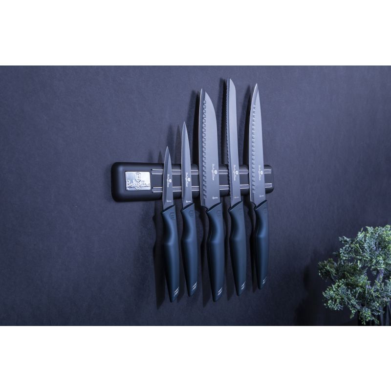 Súprava nožov s magnetickým držiakom 6 ks Aquamarine Metallic Line