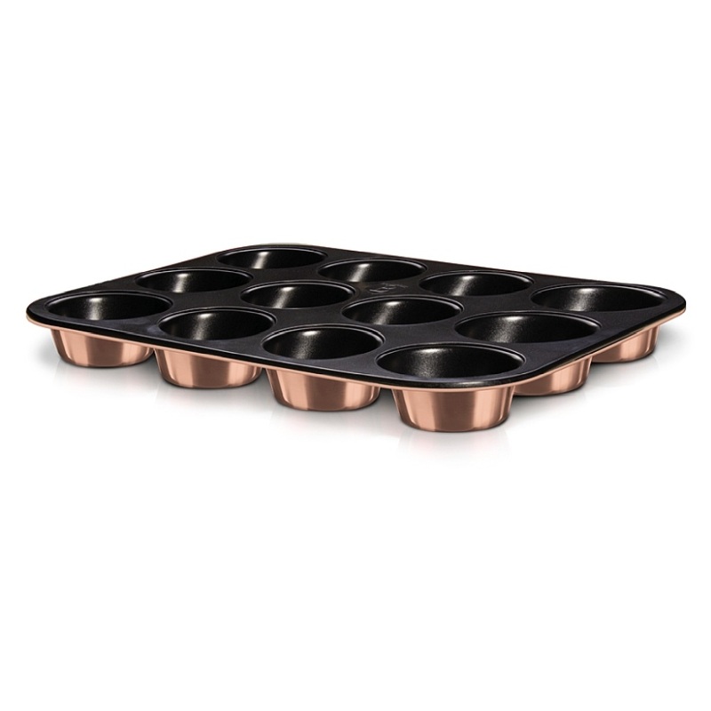 Forma na muffiny s nepřilnavým povrchem 12 ks Rosegold Metallic Line