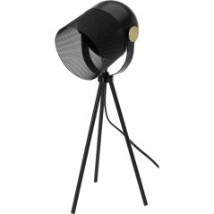 Lampă de masă din metal negru