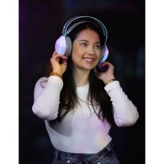 Căști bluetooth wireless GRUNDIG cu iluminare RGB, 200mAh