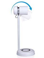 Lámpara LED de sobremesa con cargador inalámbrico de móvil 3en1