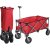 Carucior de plaja pliabil 75 cm rosu