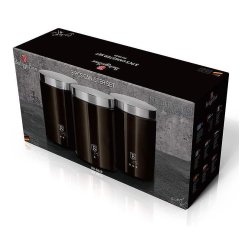 Dóza na potraviny sada 3 ks Shiny Black Collection