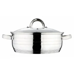 Tava / caserola cu capac, inox 20 cm Gourmet Line