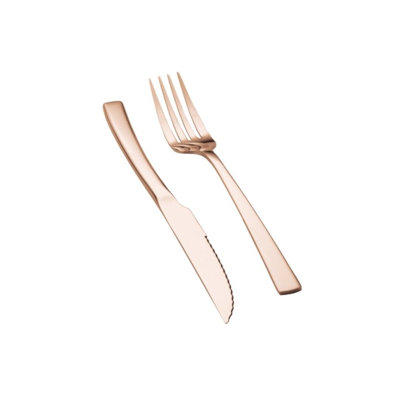 Sada příborů se steakovým nožem 12 ks nerez Rosegold Metallic Line