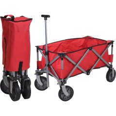 Carucior de plaja pliabil 75 cm rosu