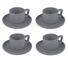 Set cești espresso cu farfurioare 8 buc 100 ml Colecția Aspen Set cești espresso cu farfurioare 8 buc 100 ml Colecția Aspen