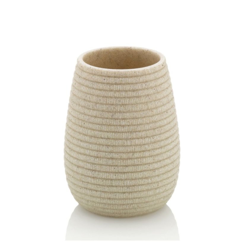 Pohár MEDEA poly béžová H 11cm / Ř 8cm