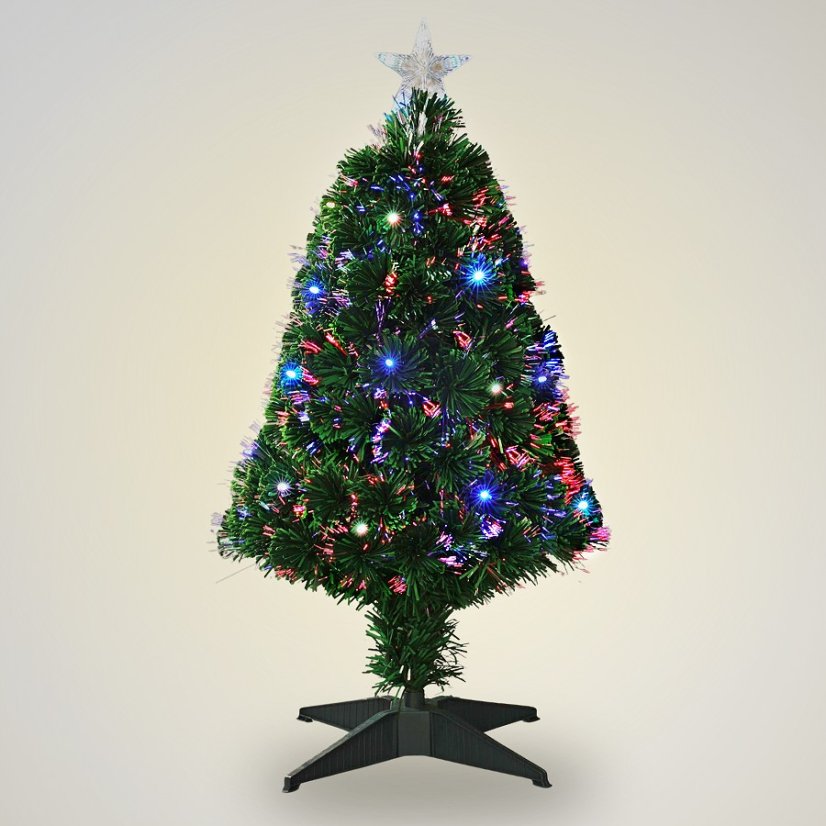 Vánoční stromeček s LED osvětlením 60 cm barevný