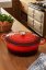Fuente de horno de hierro fundido con tapa Xanten 36 x 22 cm roja