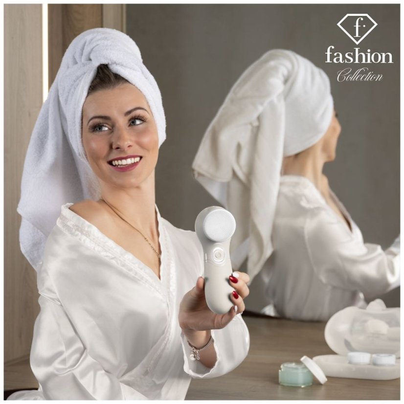 Elektrický čisticí kartáček na obličej a pleť 3v1 Cream Gold Collection