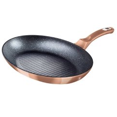 Tigaie pentru peste si fripturi cu suprafata de marmura 35 cm Rosegold Metallic Line