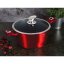 Set de vase cu suprafață de marmură 10 buc Burgundy Metallic Line