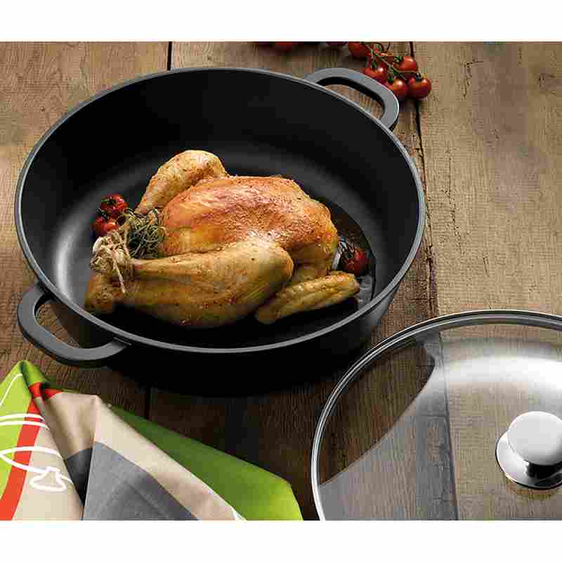 Pekáč kulatý s poklicí 32 cm KERROS