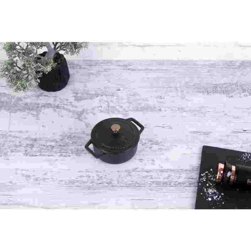 Pekáč litinový s poklicí 10 cm Black Rose Collection