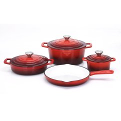 Xanten utensilios de cocina de hierro fundido 7 piezas rojo