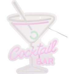 Dekorace svítící nástěnná 30 × 38 cm coctail bar
