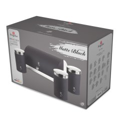 Chlebník a sada dóz na potraviny 4 ks Matte Black Collection