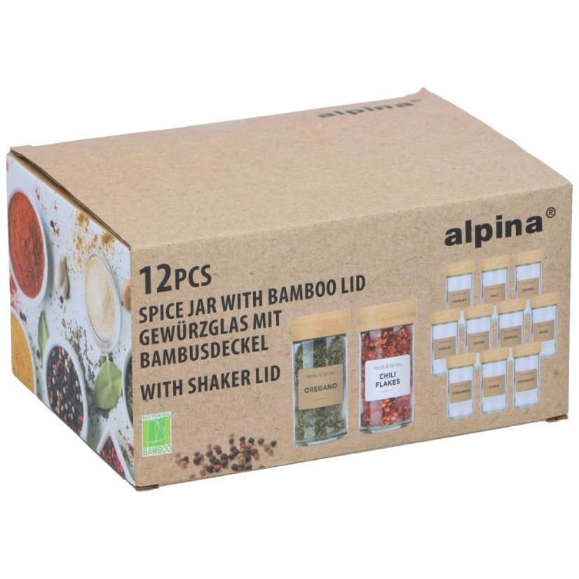 Borcane de sticlă cu capac set 12+2 buc