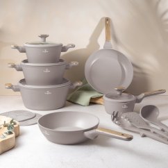 Sada nádobí s titanovým povrchem 15 ks Taupe Nordic Collection