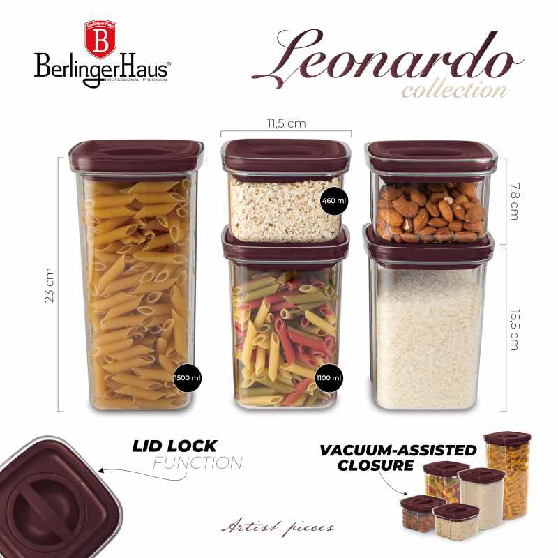 Sada dóz na potraviny 10 ks Leonardo Collection