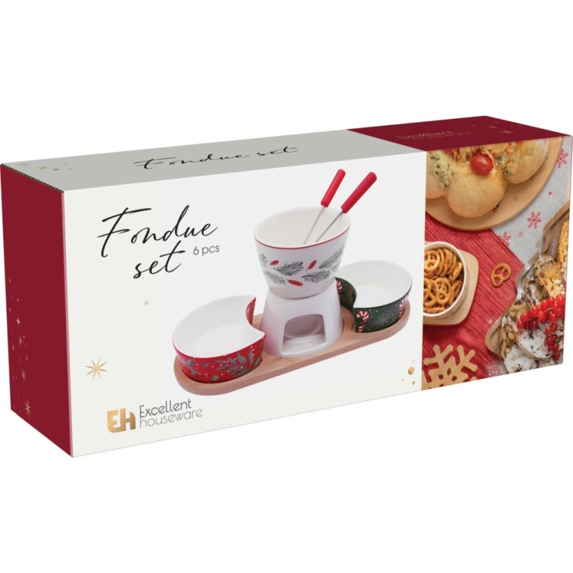Porcelánová sada na fondue