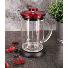 Konvička na čaj a kávu French Press 600 ml  Burgundy Metallic Line