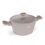 Kastrol s titanovým povrchem a poklicí 24 cm Taupe Nordic Collection