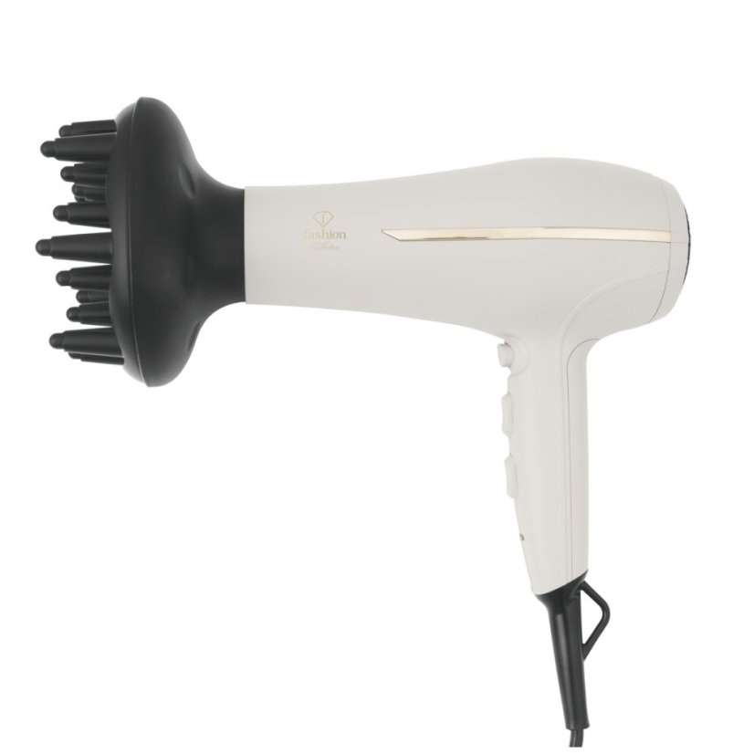 Uscător de păr profesional cu difuzor și ionizator, 2300 W, din colecția Cream Gold