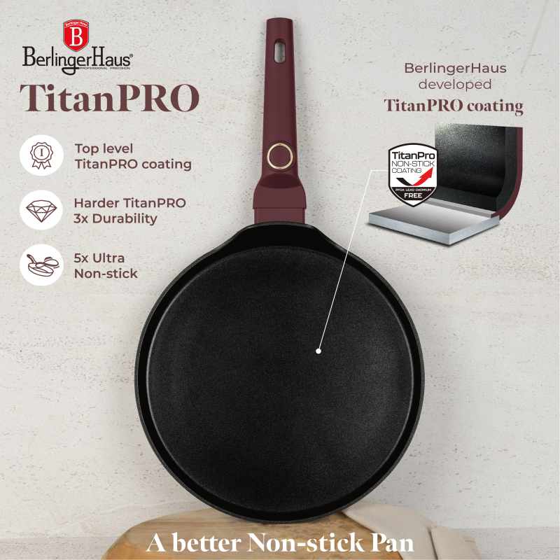 Pánev na palačinky s titanovým povrchem 28 cm Leonardo Collection