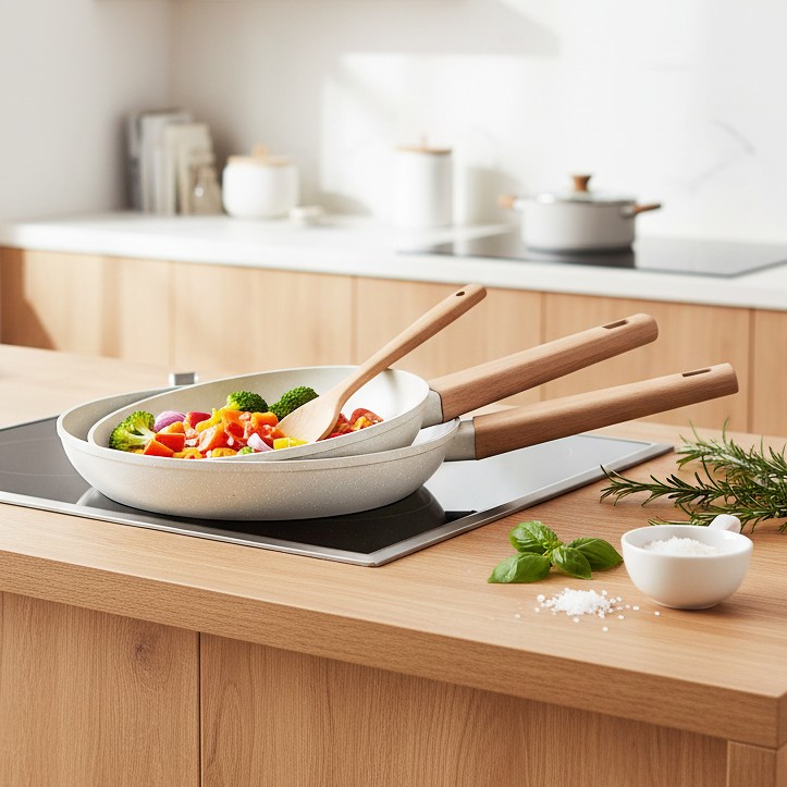 Sada pánví s nepřilnavým povrchem Naturally 3 ks 18, 22, 26 cm