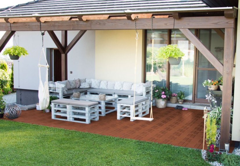 Baldosas de WPC G21 Palmyra Cherry 2,3 x 30 x 30 cm