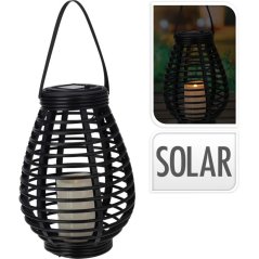 Lucerna solární 26 cm černá Lucerna solární 26 cm černá