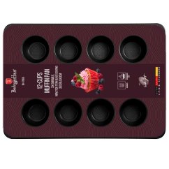 Forma na muffiny s nepřilnavým povrchem 12 ks Burgundy Forma na muffiny s nepřilnavým povrchem 12 ks Burgundy