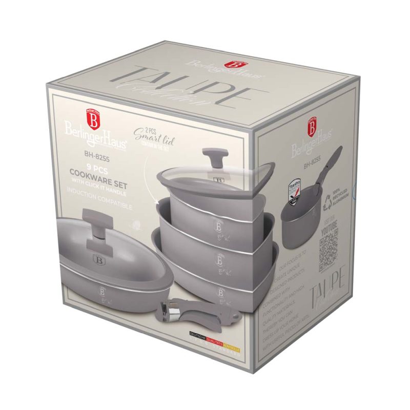 Sada nádobí s titanovým povrchem 9 ks Taupe Collection