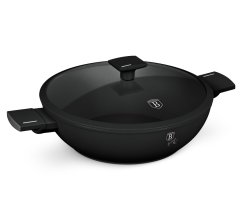 Pánev WOK s titanovým povrchem a poklicí 30 cm Matte Black Collection Pánev WOK s titanovým povrchem a poklicí 30 cm Matte Black Collection