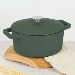 Pekáč liatinový s pokrievkou 24 cm Matte Green Collection