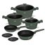 Sada nádobí s titanovým povrchem 10 ks Matte green Collection